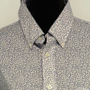 Lauren Ralph Lauren White and Blue Floral Shirt